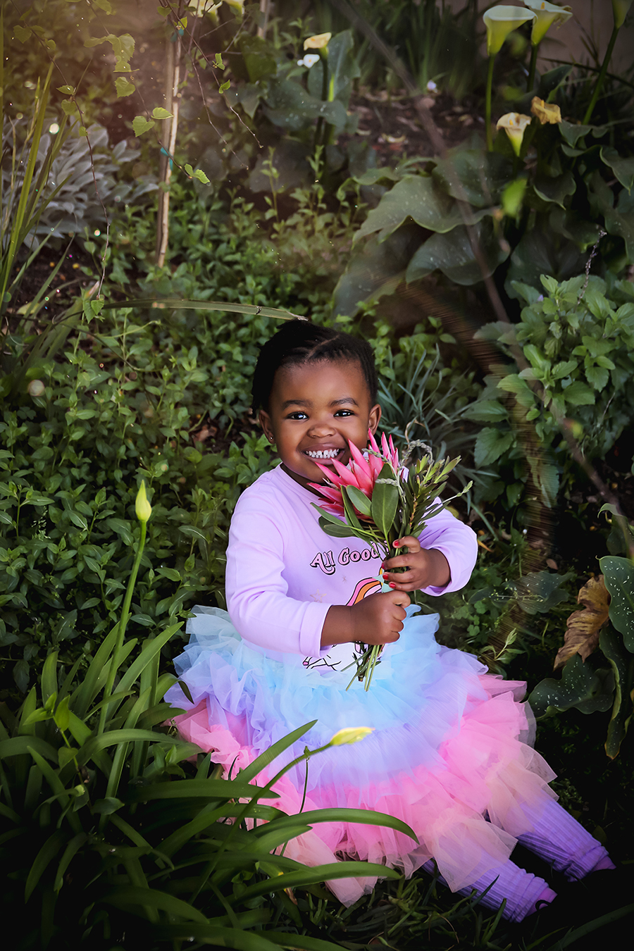 girl with flower